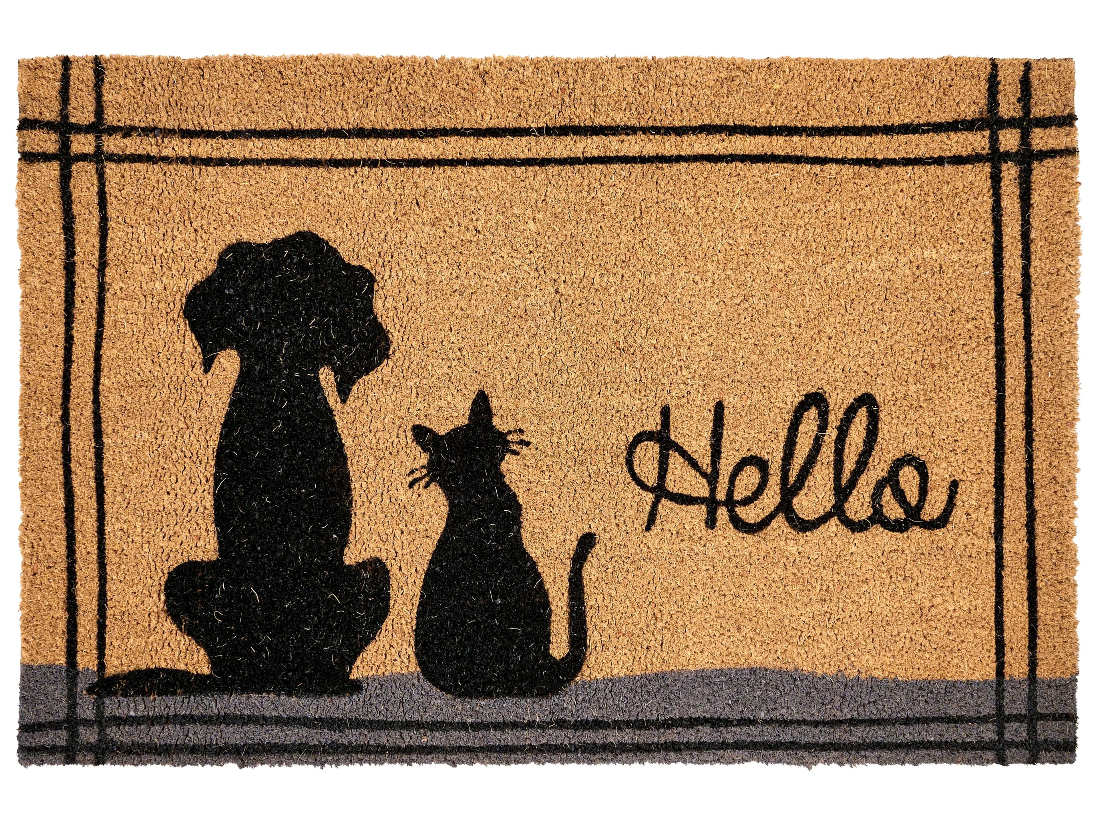 Tappetino da Ingresso MARAGANG Naturale 60 x 90 cm Gatto Cane Fibra di Cocco