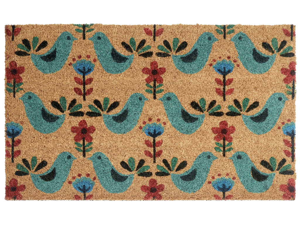Tappetino da Ingresso TANANA Multicolore 45 x 75 cm Uccello Fibra di Cocco