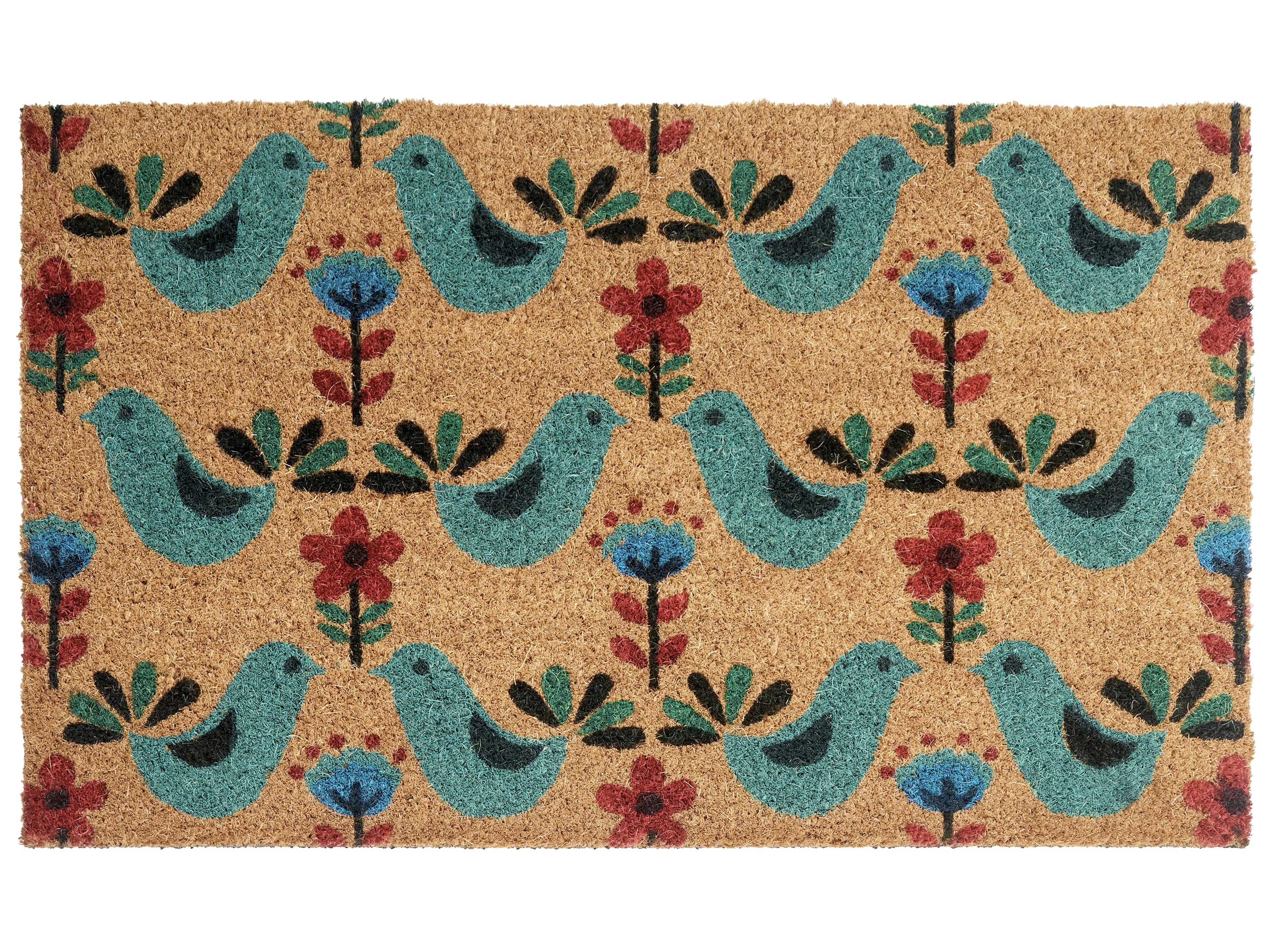 Tappetino da Ingresso TANANA Multicolore 45 x 75 cm Uccello Fibra di Cocco