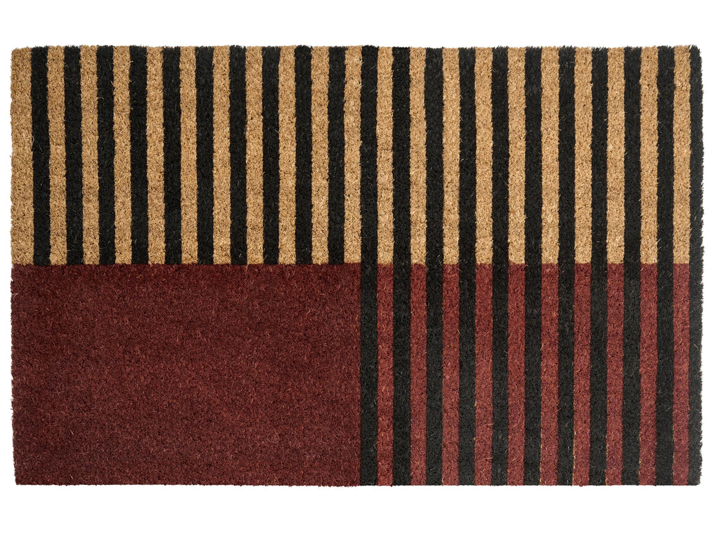 Tappetino da Ingresso TUKSUK Marrone/Beige 50 x 80 cm Fibra di Cocco