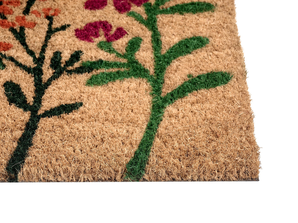 Paillasson Naturel 50 x 80 cm Fleur Fibre de Coco
