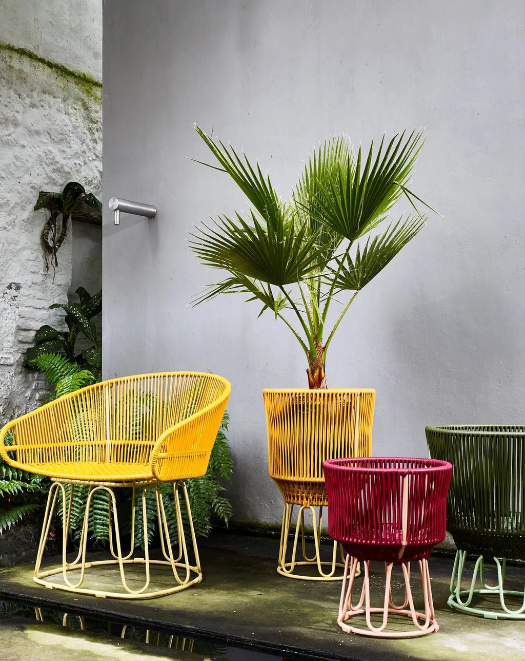 Fauteuil lounge jaune