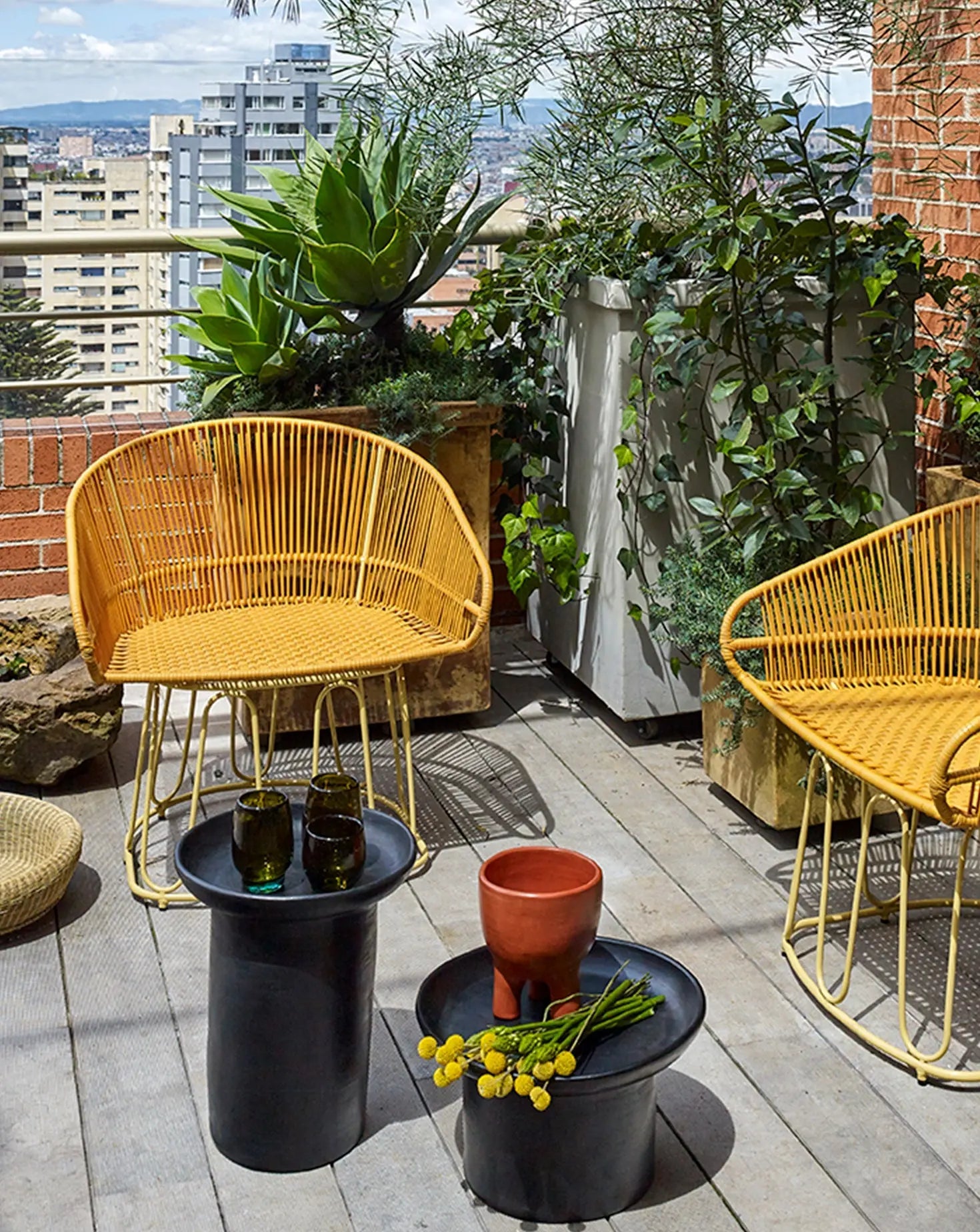 Fauteuil lounge jaune