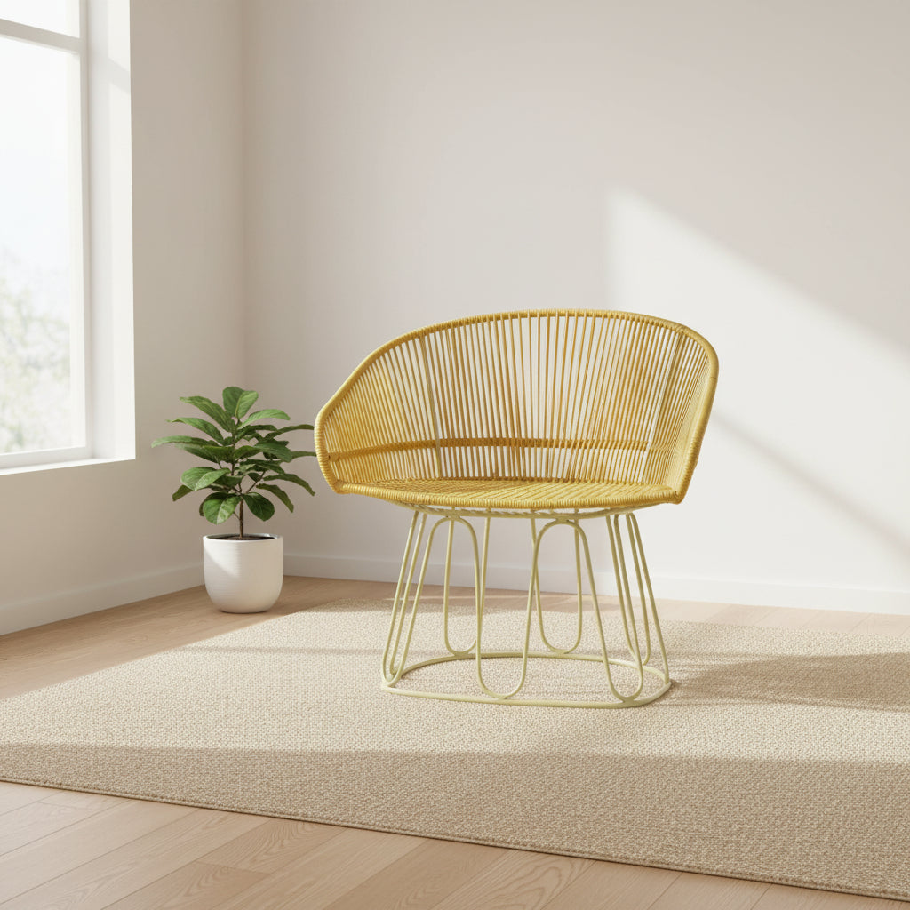 Fauteuil lounge jaune
