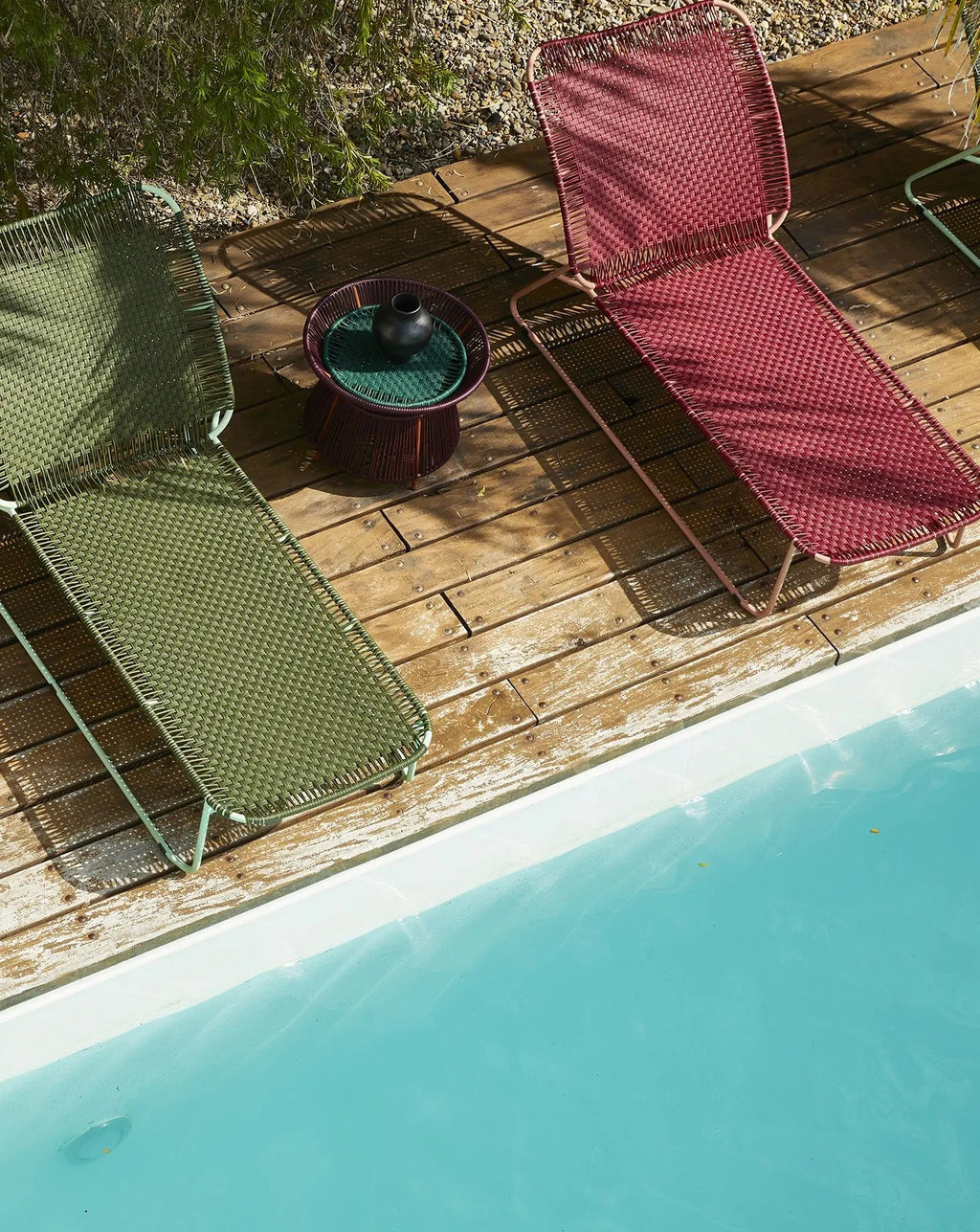 Banquette de jour sable rouge et rose