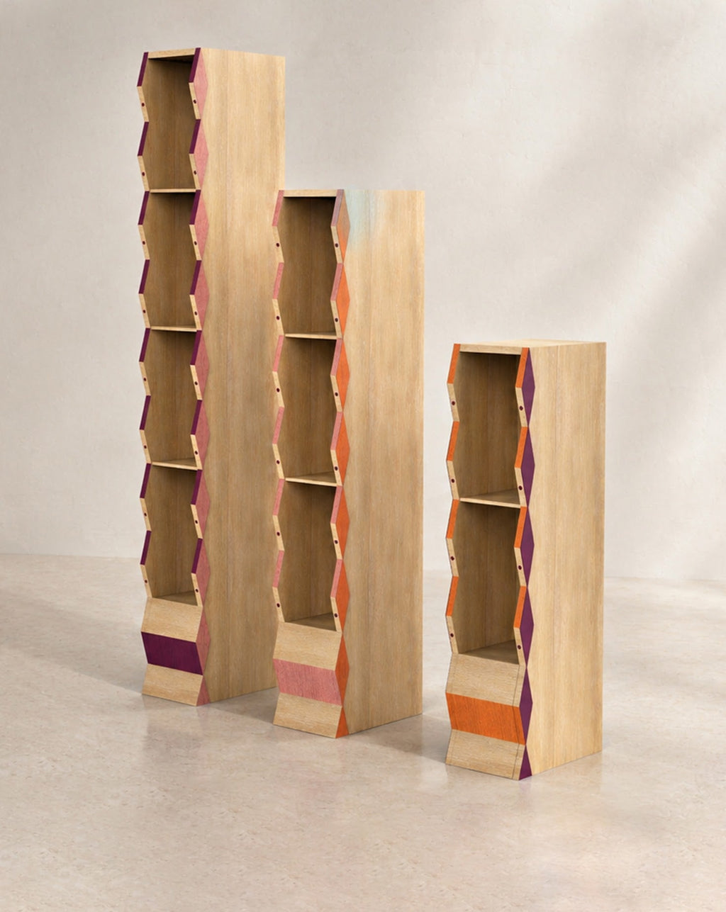 Meuble bibliothèque en bois d'érable "May"