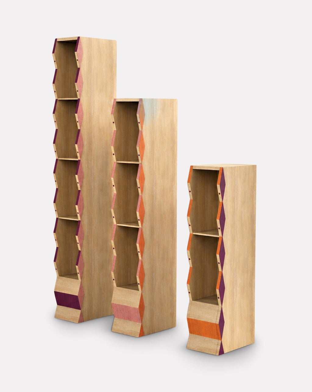 Meuble bibliothèque en bois d'érable "May"