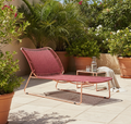 Banquette de jour sable rouge et rose